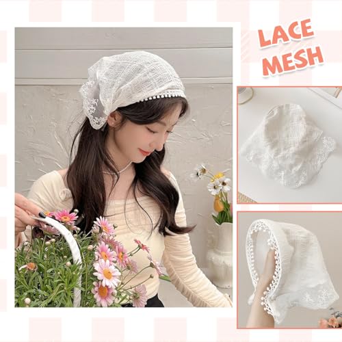MAYCREATE® 6PCS Hair Band for Women Stylish Boho Lace Head Scarf Countryside Triangle Bandana Headband Soft Coverings Comfy Beach Headwraps Gift Girls MAYCREATE® 6PCS Hair Band for Women Stylish Boho Lace Head Scarf Countryside Triangle Bandana Headband Soft Coverings Comfy Beach Headwraps Gift Girls